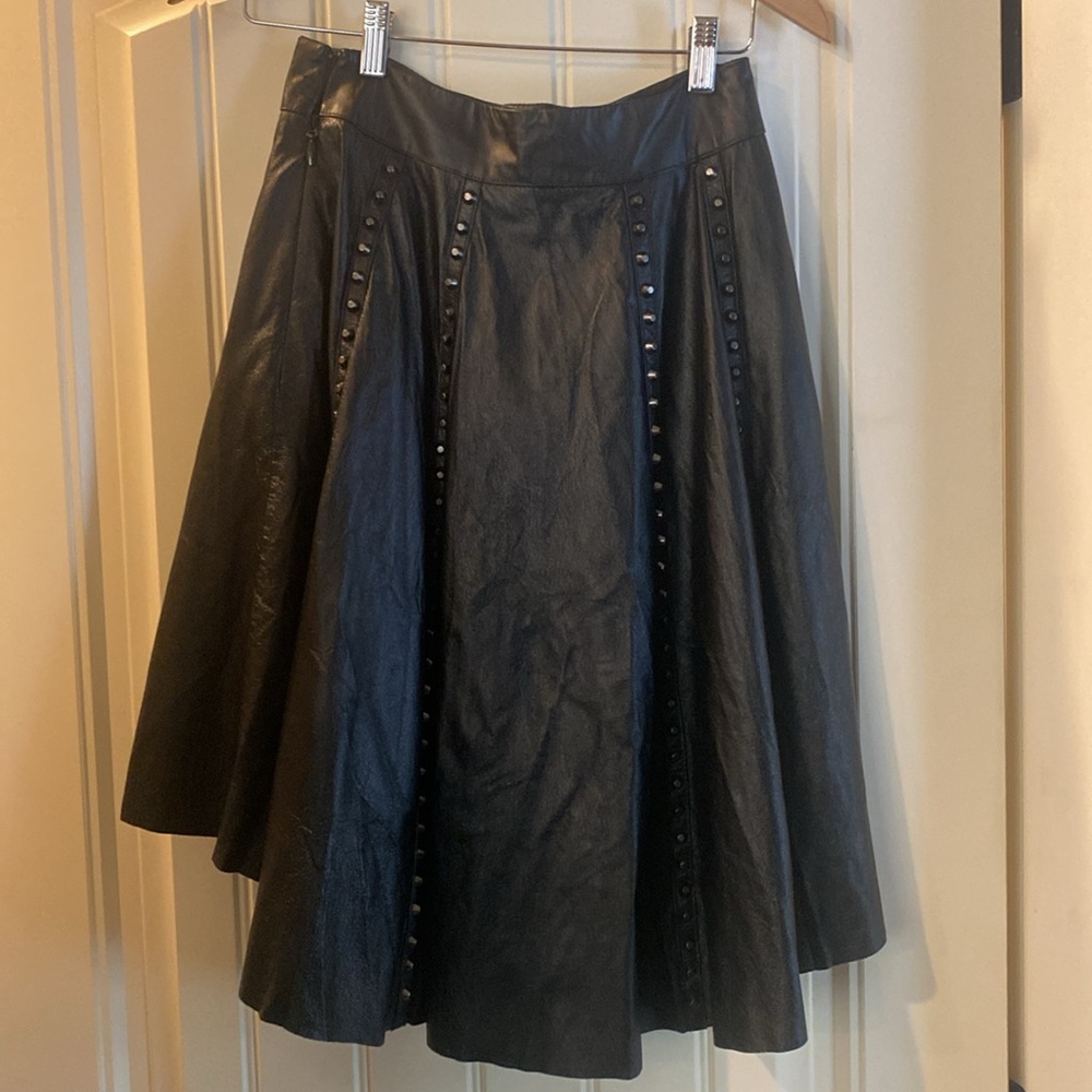 Leather Studded Bebe Skirt - Picture 2 of 3